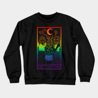 Midnight Margarita Moon - rainbow tarot card gay pride Crewneck Sweatshirt